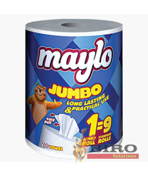 Prosoape de bucătărie MAYLO, 85 m, cu derulare centrală 1 rolă 2 pliuri , JUMBO